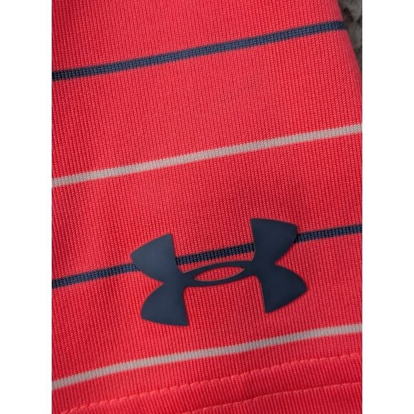 Under Armour Polo Shirt Mens Medium Performance Stripe 2.0 Golf Stretch - Picture 15 of 16